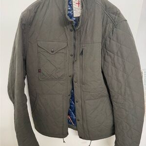 Men's Relwen Quilted Tanker Jacket in Olive Green